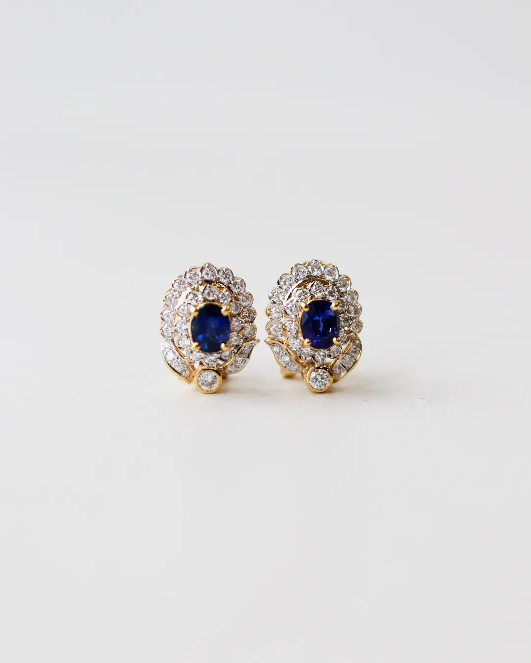 Sapphire & Diamond Earrings