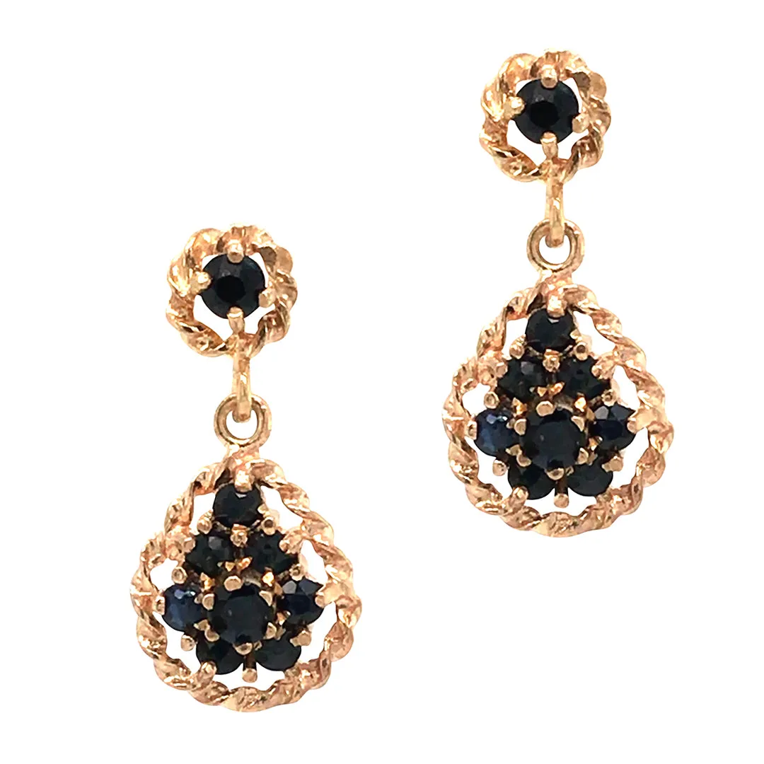 Sapphire Drop Earrings