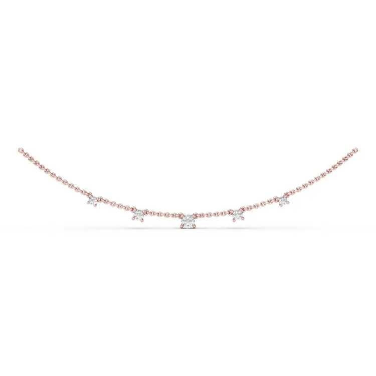 Shared Prong Diamond Necklace