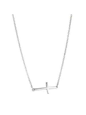 Sideways Cross Necklace