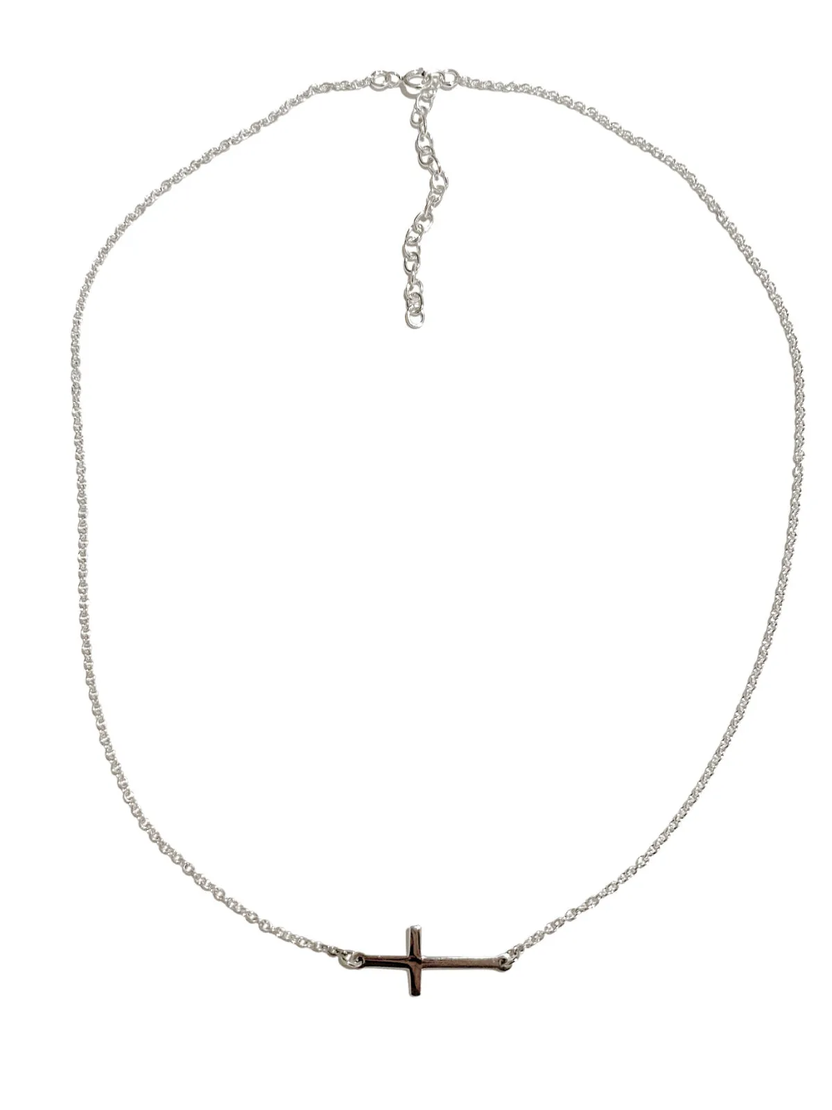 Sideways Cross Necklace