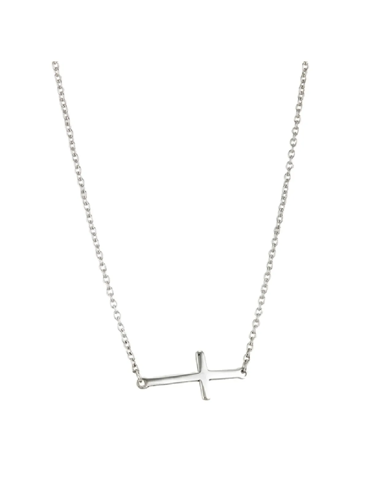 Sideways Cross Necklace