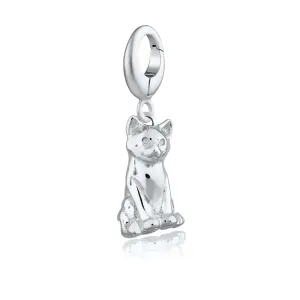 Silver Cat Charm