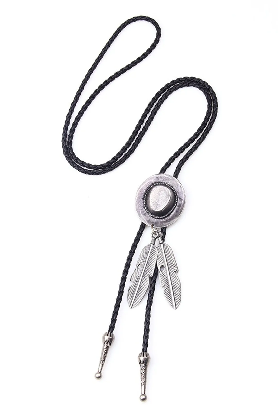 Silver Cowboy Hat Bolo Tie