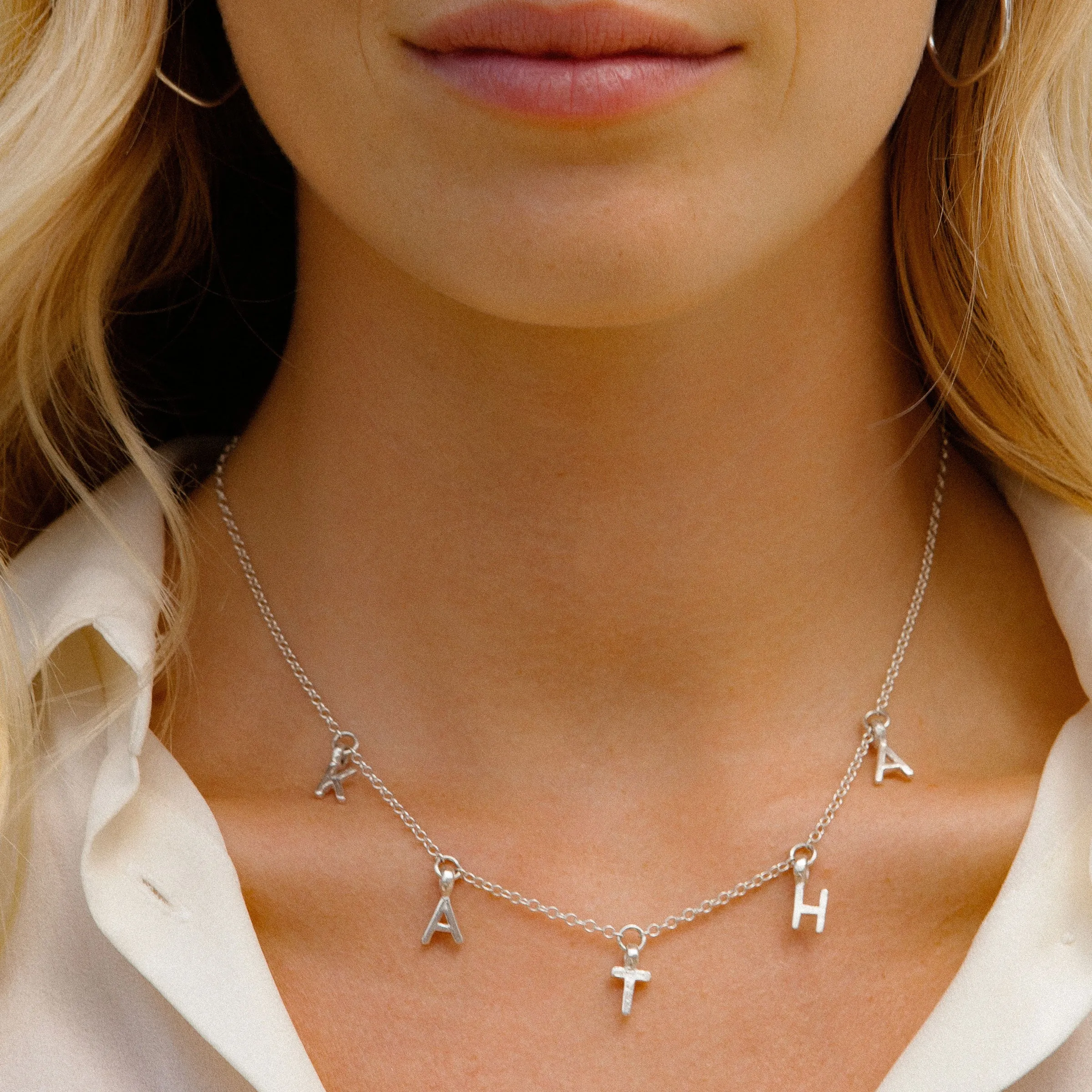 Silver Fixed Alphabet Necklace