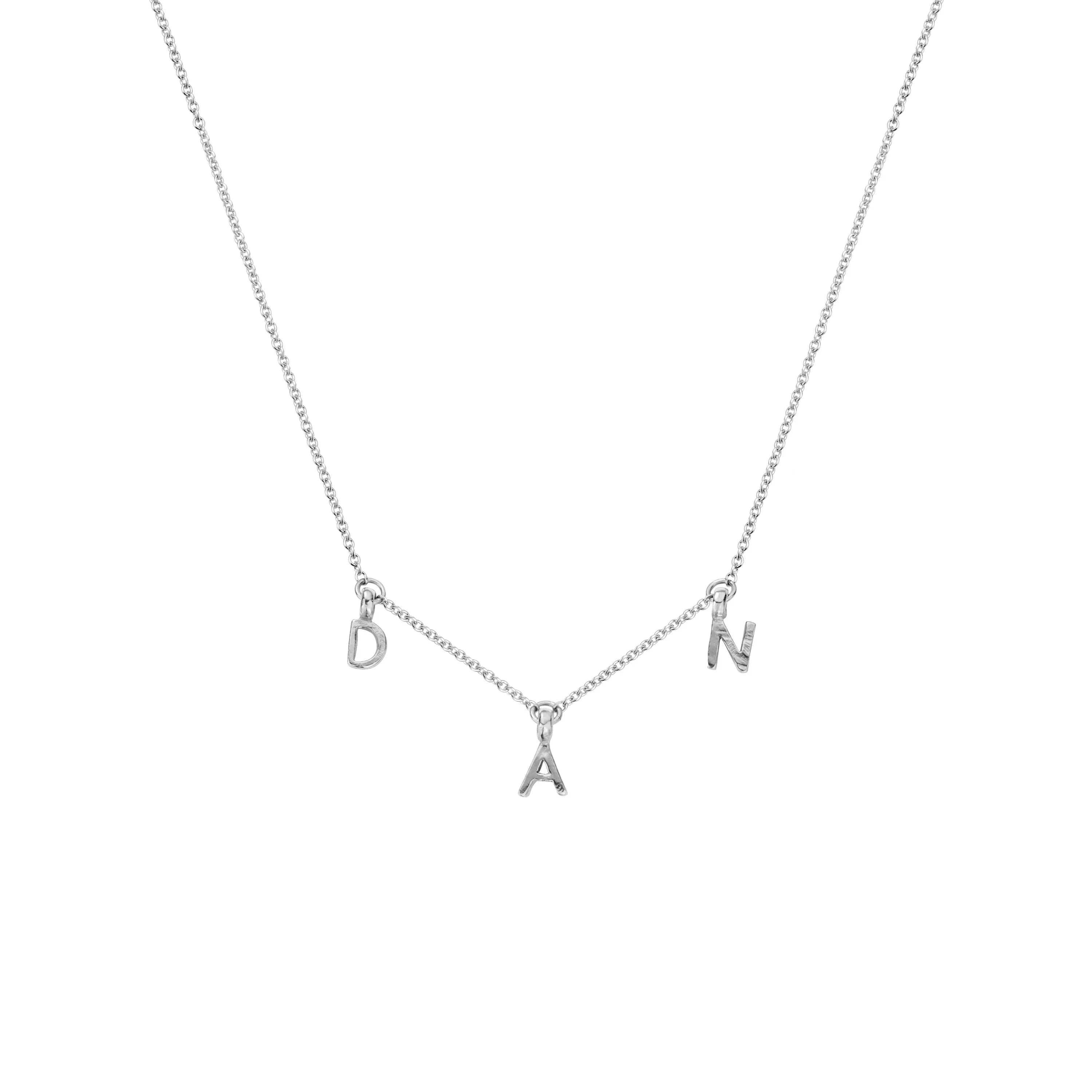 Silver Fixed Alphabet Necklace