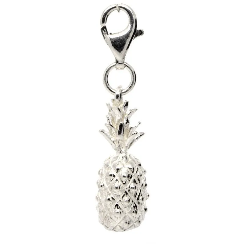 Silver Pineapple Charm