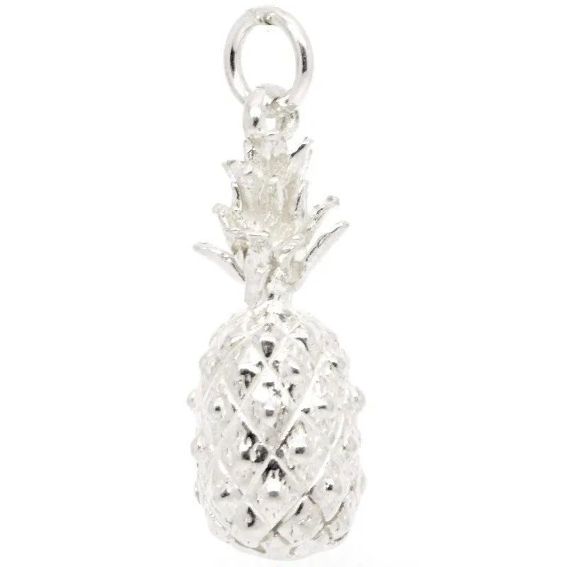 Silver Pineapple Charm