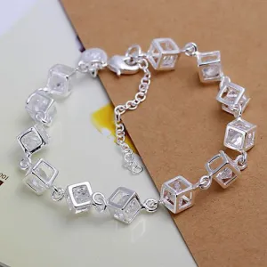 Silver plated jewelry bracelet fine fashion bracelet