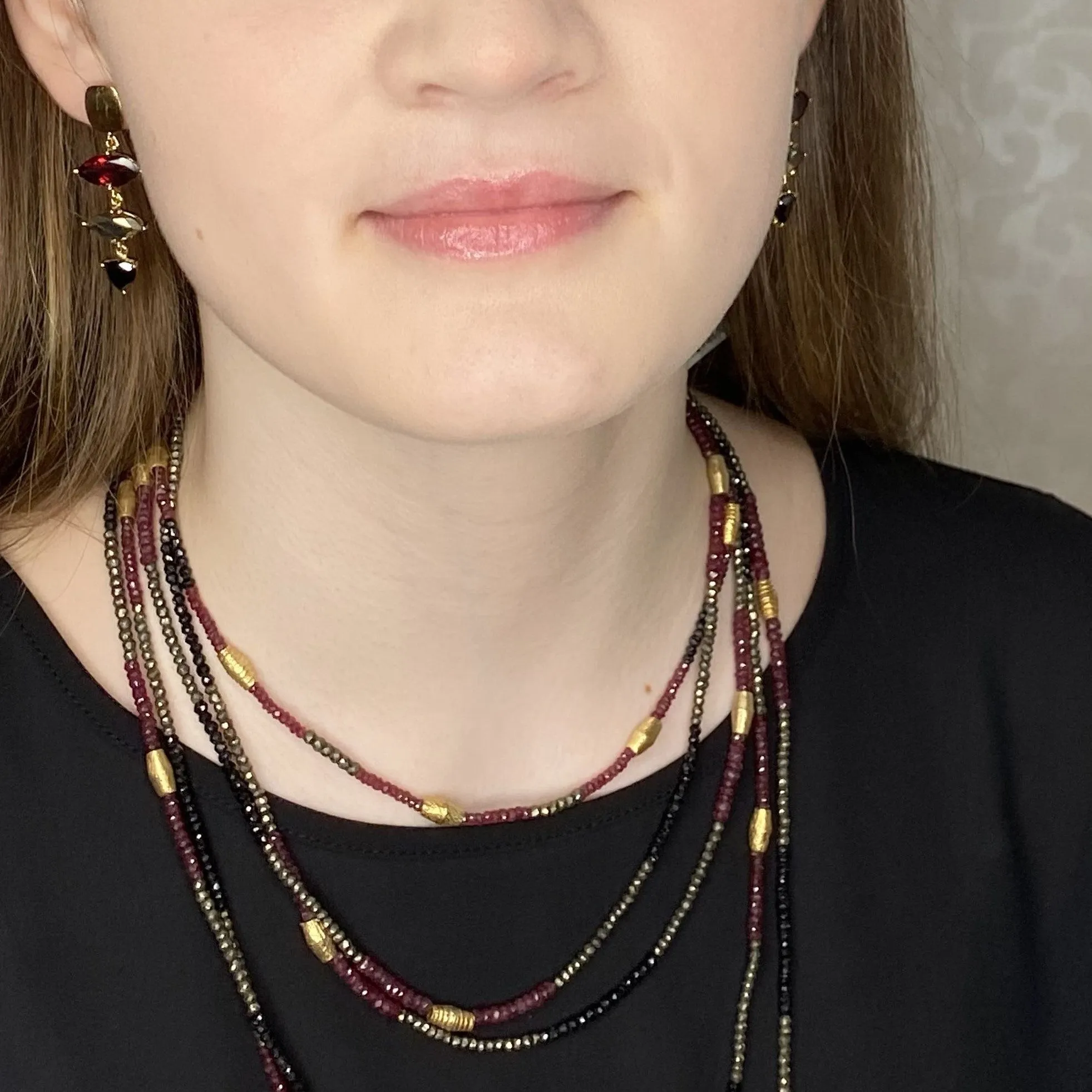 Spinel, Ruby and Gold Necklace