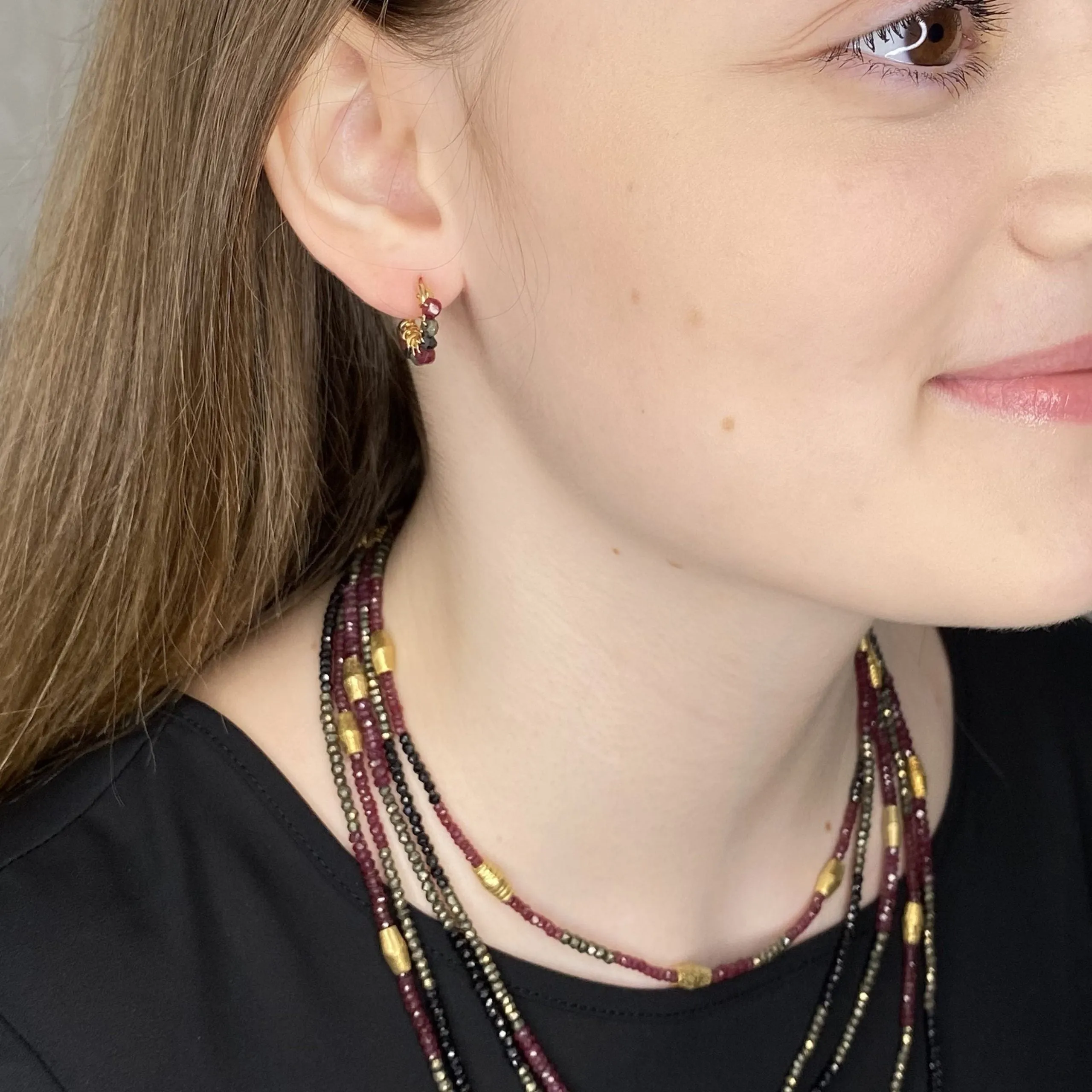 Spinel, Ruby and Gold Necklace