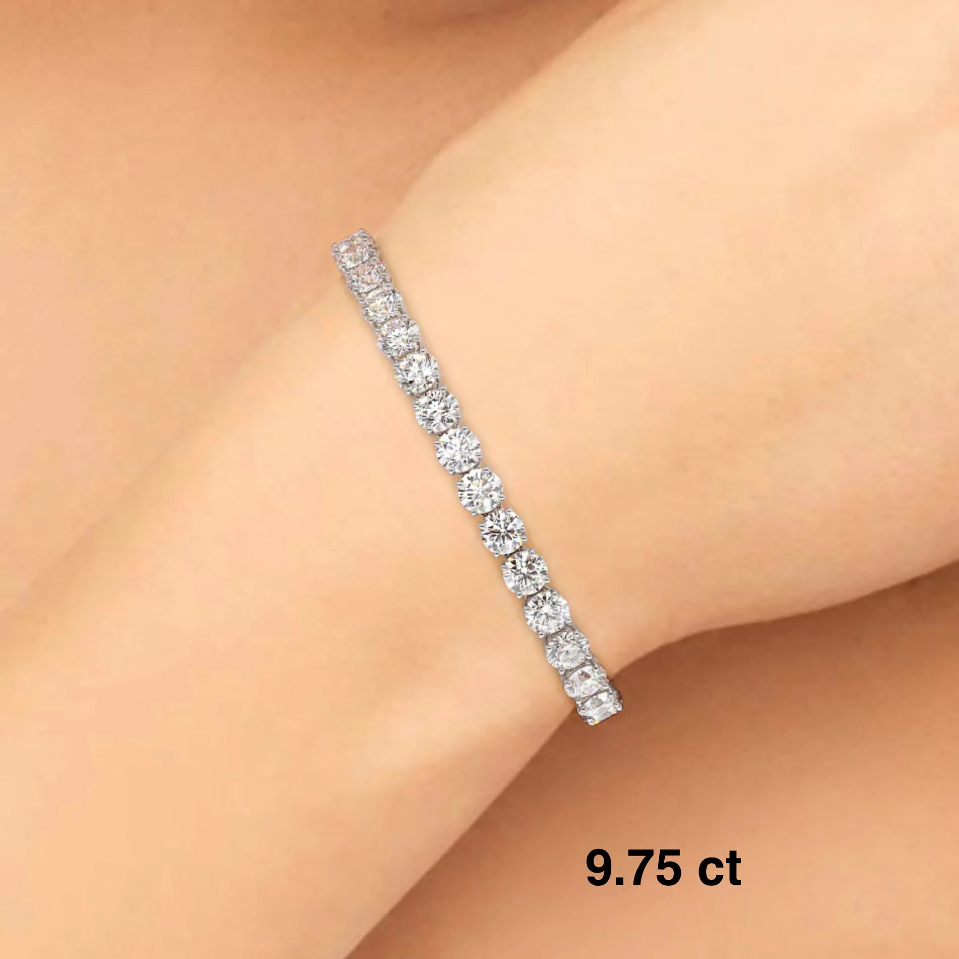 Square Chaton Brilliant cut Diamonds Bracelet