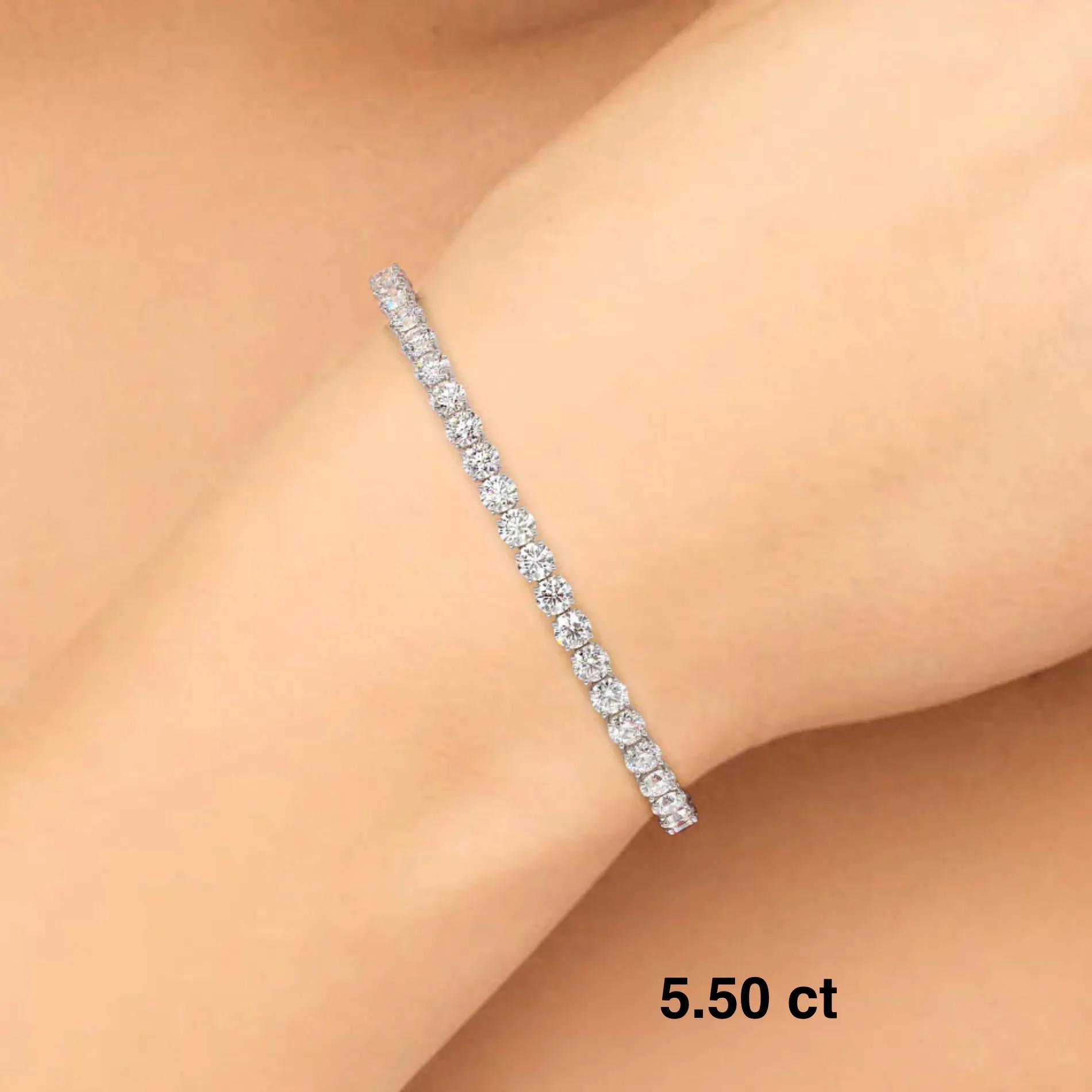 Square Chaton Brilliant cut Diamonds Bracelet