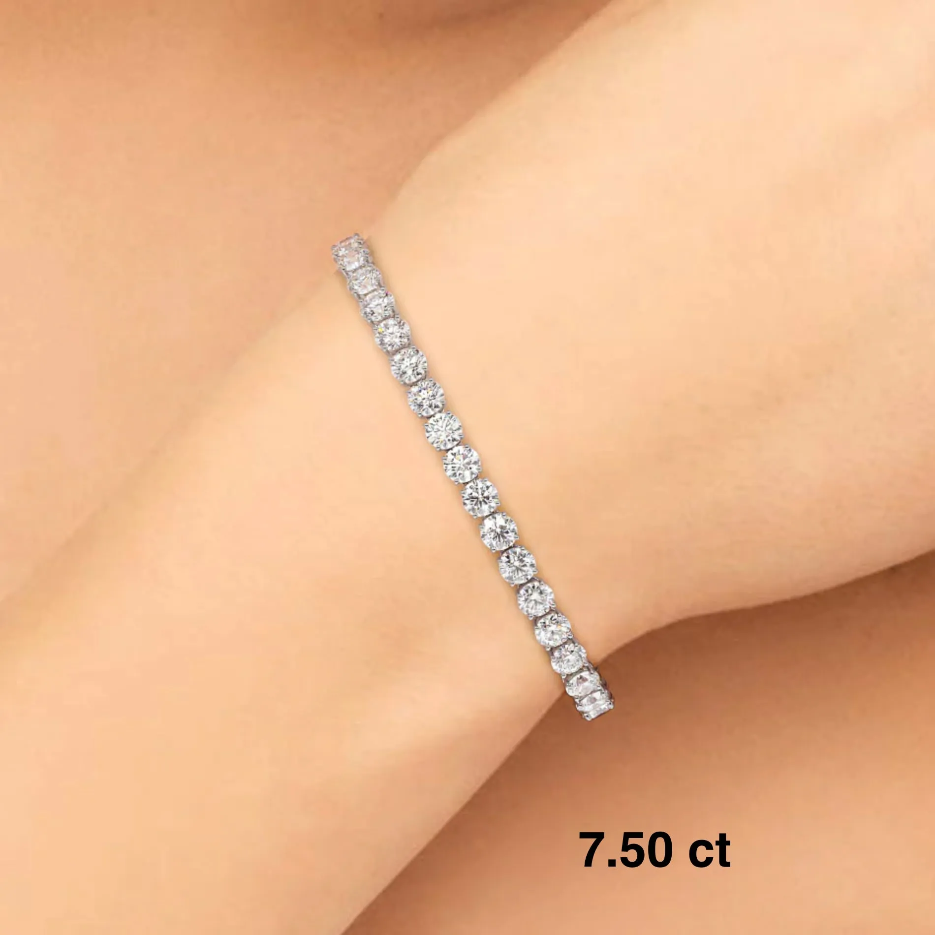 Square Chaton Brilliant cut Diamonds Bracelet