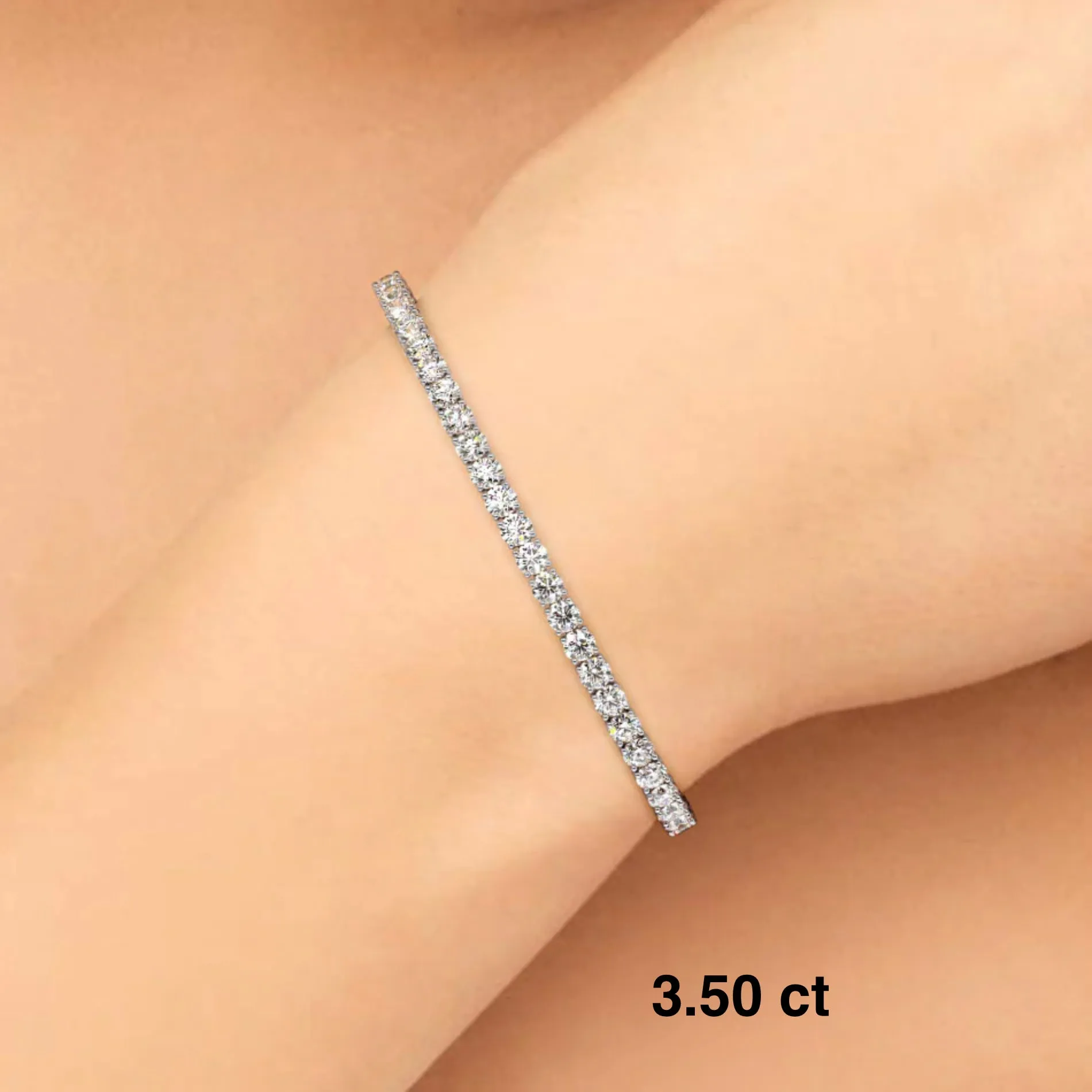 Square Chaton Brilliant cut Diamonds Bracelet