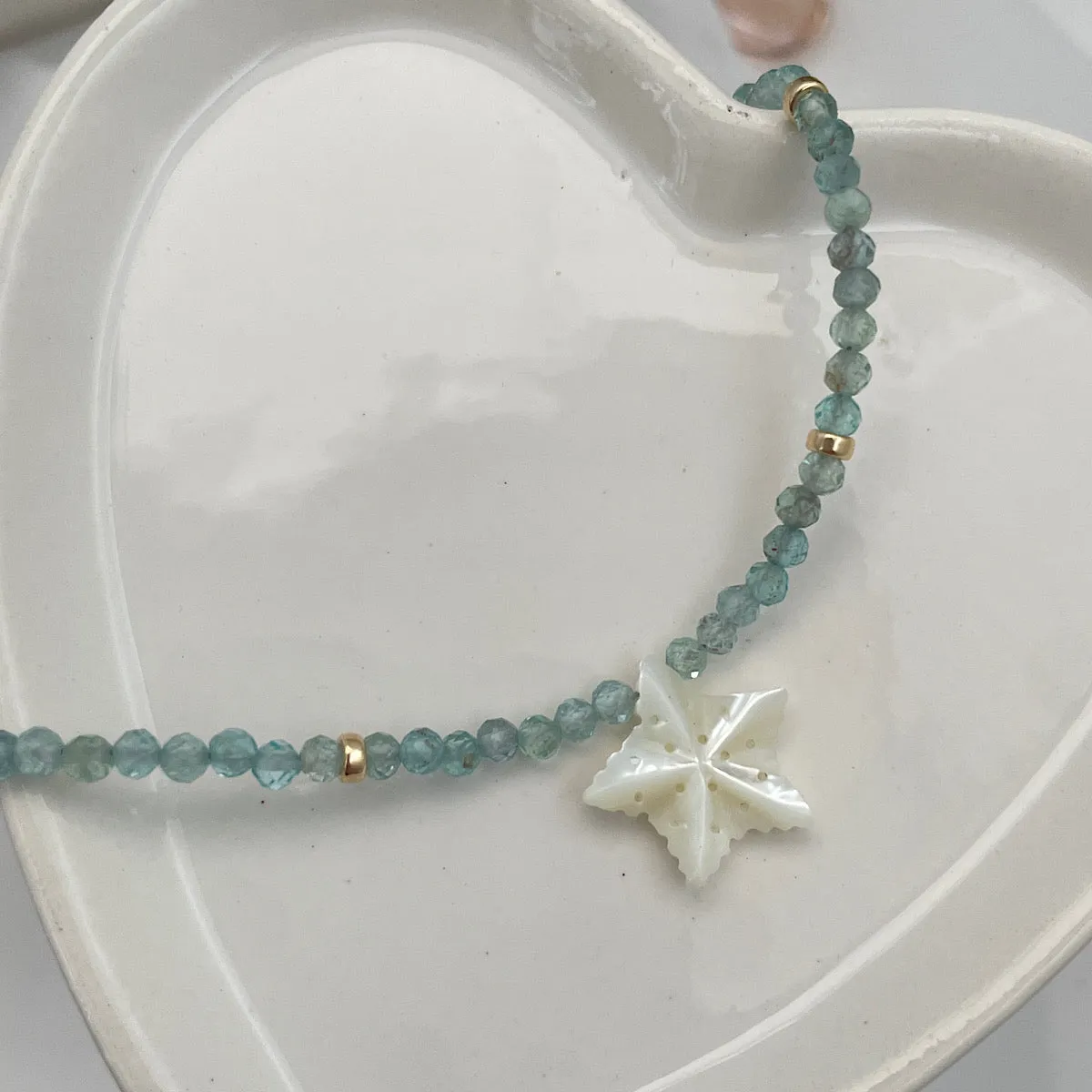 Starfish Apatite Gemstone Necklace