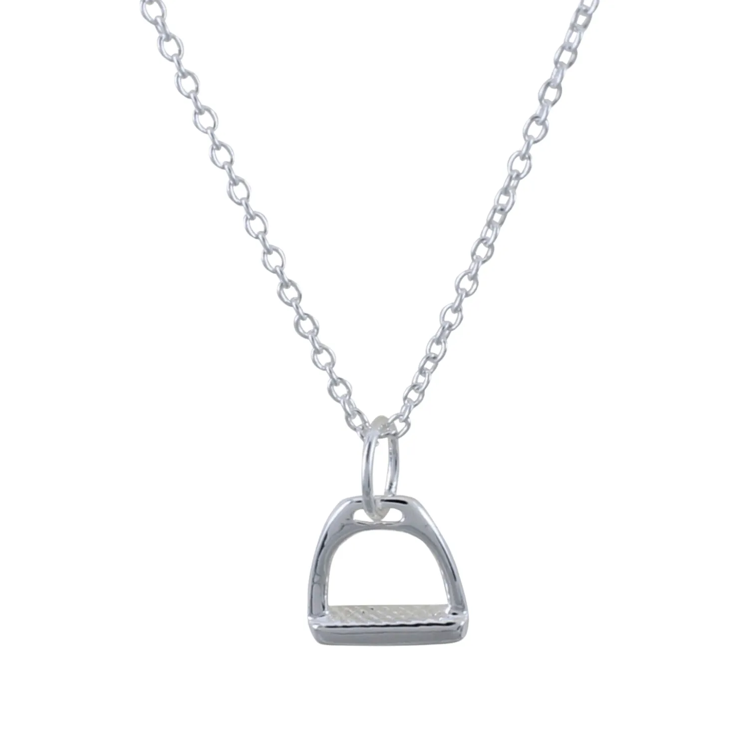 Sterling Silver Stirrup Necklace