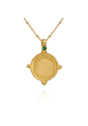 Sura Necklace - Gold Emerald