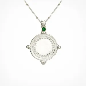 Sura Necklace - Silver   Emerald