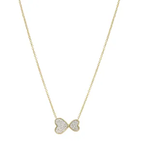 Sutton Classic Valentine Gold-Tone Stainless Steel Heart Station Necklace