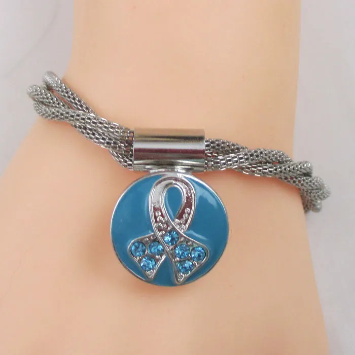 Teal  Awareness Charm Bracelet