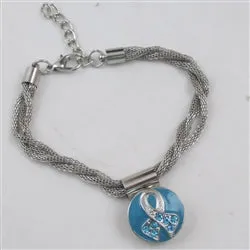 Teal  Awareness Charm Bracelet