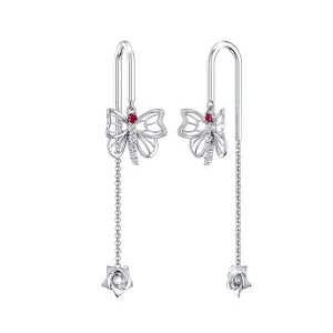 THE RUBY DUCHESS NEEDLE AND THREAD EARRINGS