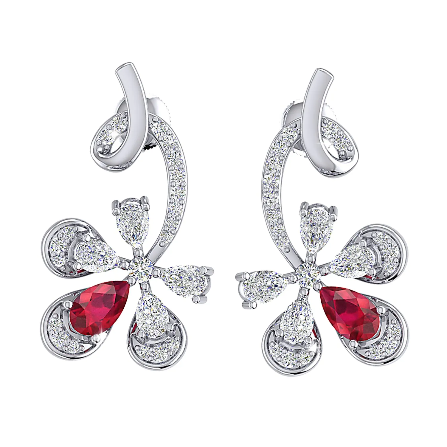 THE RUBY FLAME STUDS