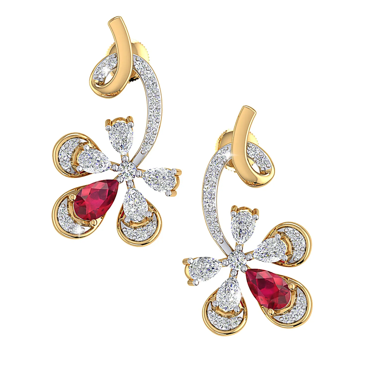 THE RUBY FLAME STUDS