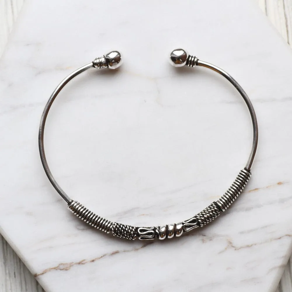 Thin Cuff with Bali Details