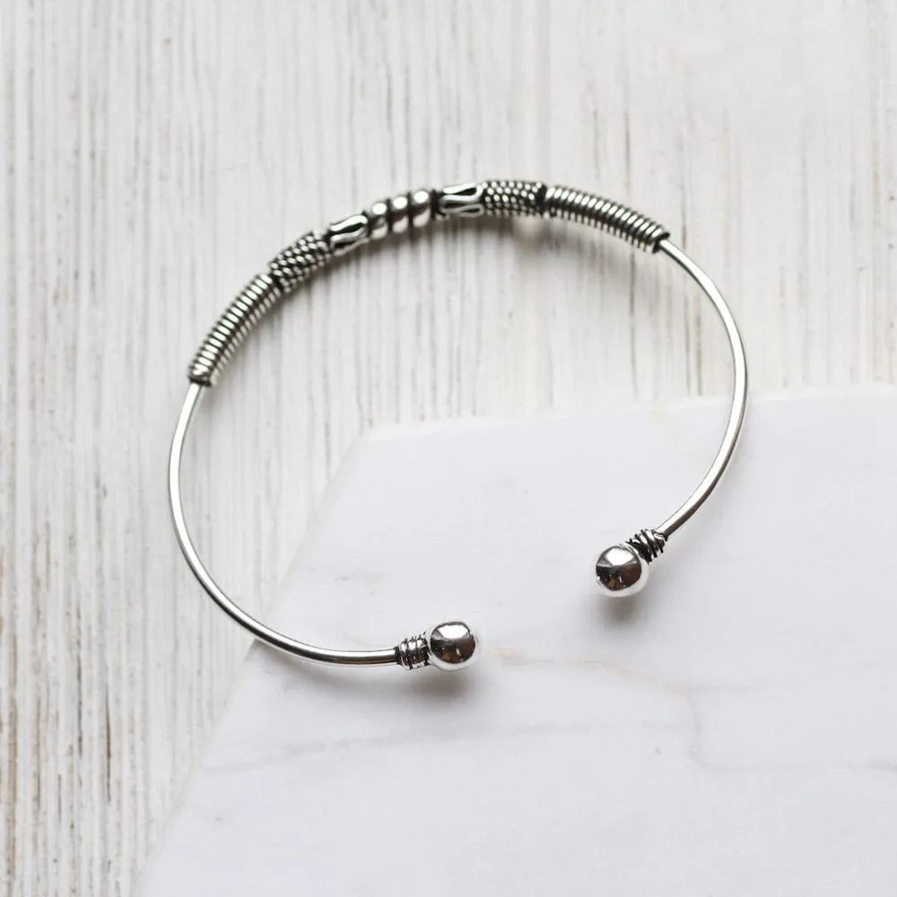 Thin Cuff with Bali Details