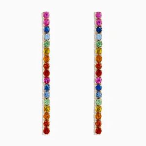 Watercolors 14K Yellow Gold Multi Sapphire Earrings