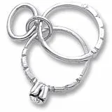 Wedding Rings Charm In 14K White Gold