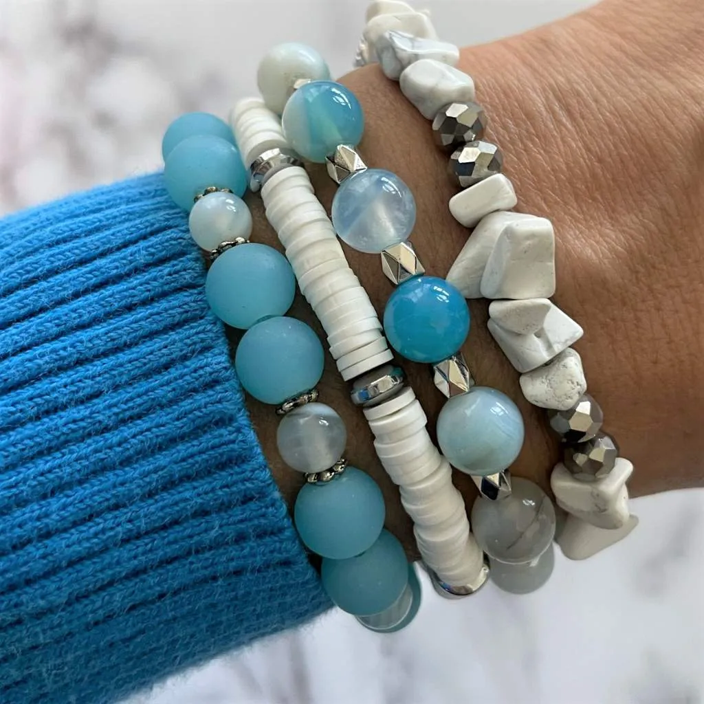 White Howlite Chip Bracelet