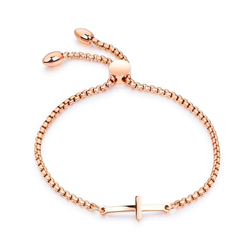 Women's Cross Bracelet <br> Elegant Cross Slide