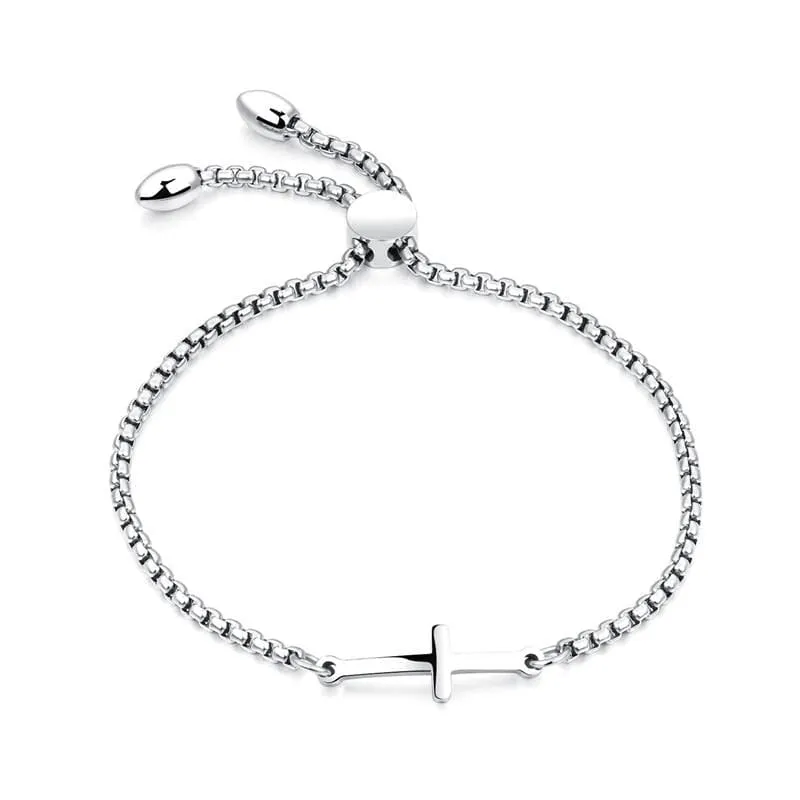 Women's Cross Bracelet <br> Elegant Cross Slide