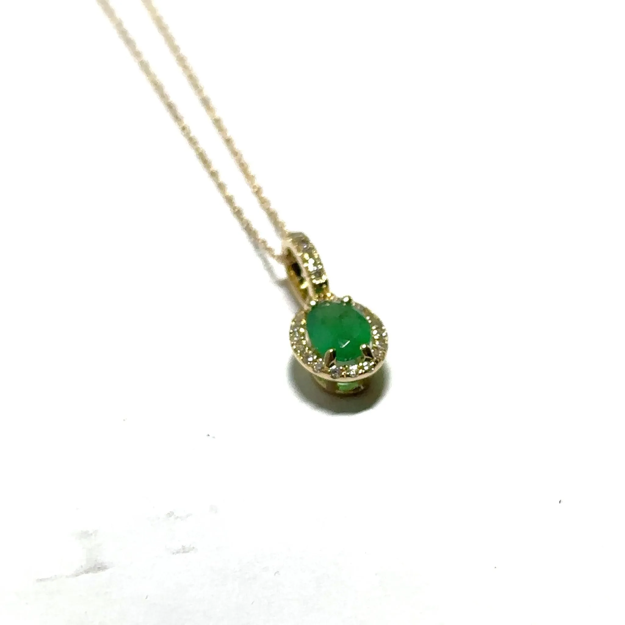 Yellow Gold Emerald Pendant