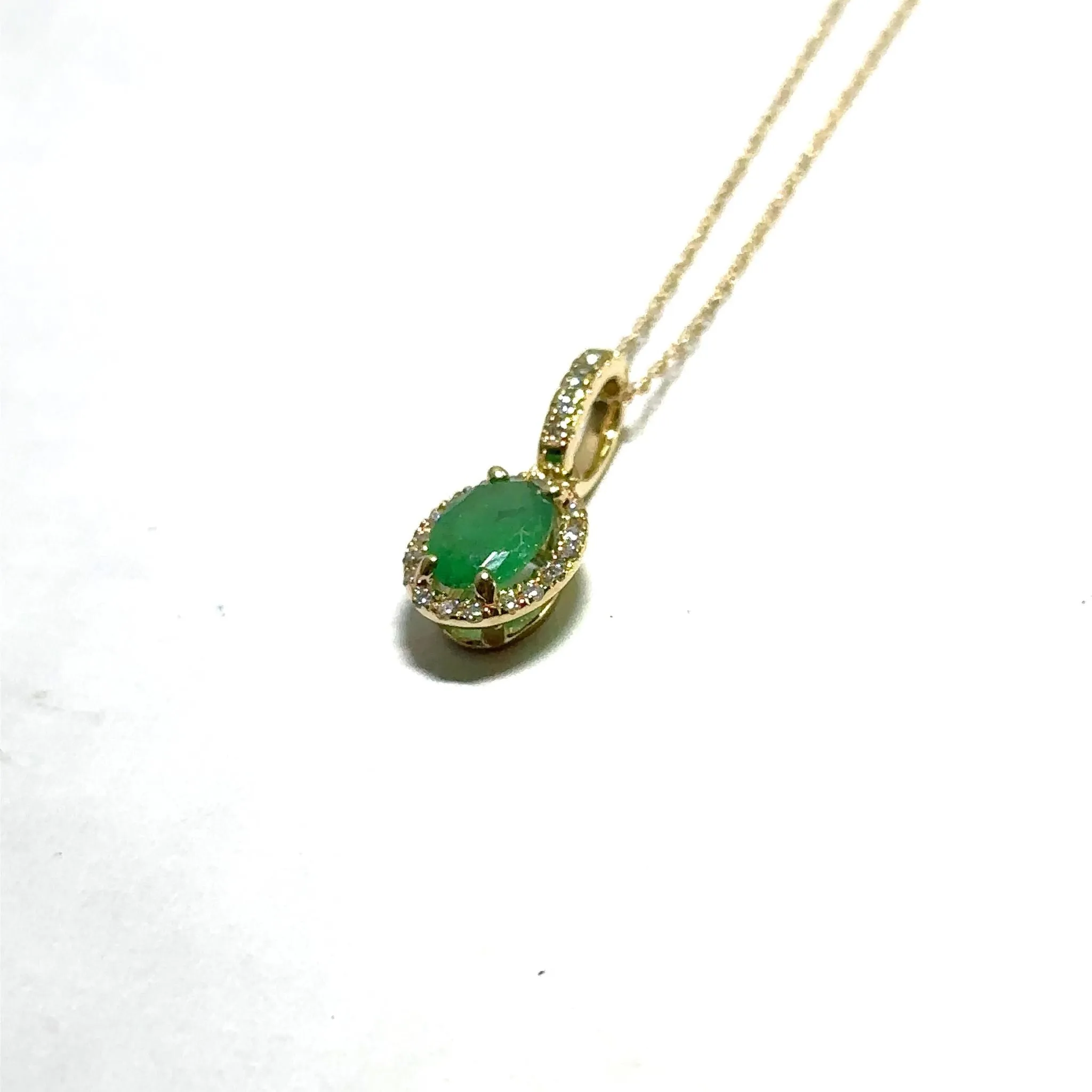 Yellow Gold Emerald Pendant