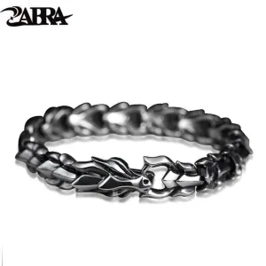 ZABRA 925 Sterling Silver Luxury Cool Dragon Bracelet for Men Vintage Steampunk Rock Biker Male Hand Jewelry Customize Length